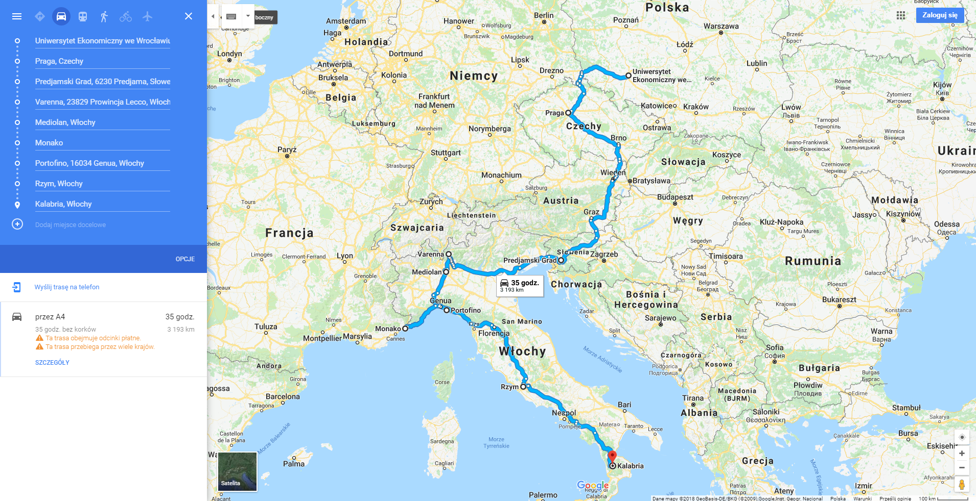 Wrocław Calabria - Jak dotrzeć na metę AutoStop Race 2018 - Kate Traveller - Blog podróżniczy 
