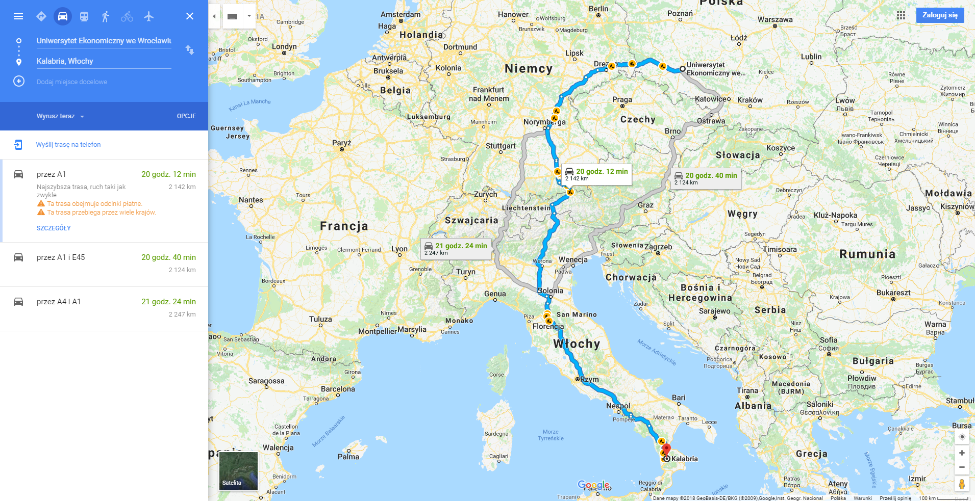 Wrocław Calabria - Jak dotrzeć na metę AutoStop Race 2018 - Kate Traveller - Blog podróżniczy